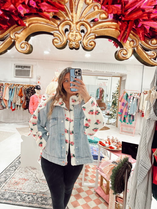 Floral Denim Jacket