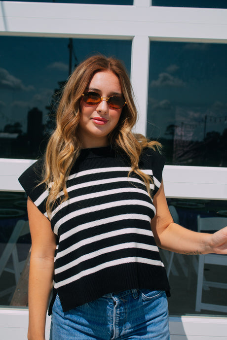 Striped sweater tank