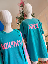 Load image into Gallery viewer, Naughty/nice comfort colors tees