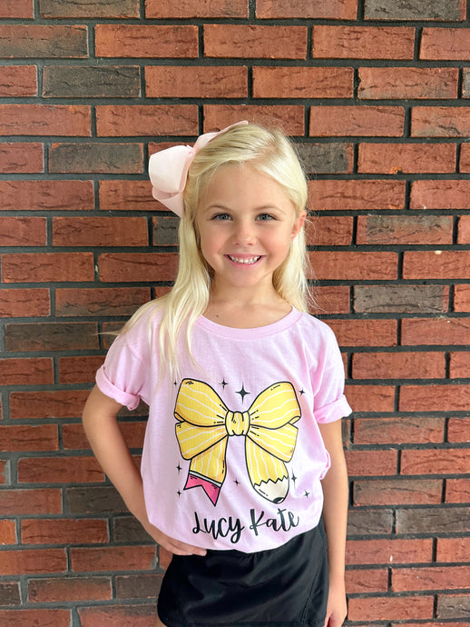 Pencil bow Tee