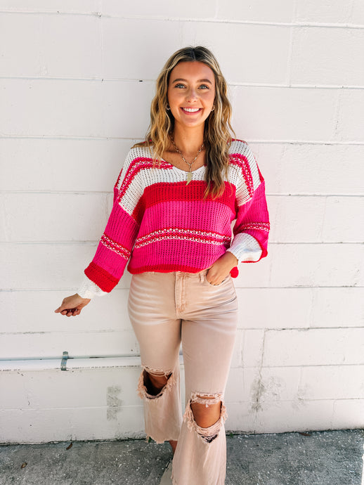 Pink Multi Sweater