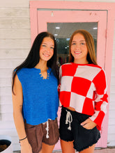 Load image into Gallery viewer, Red Checkered Sweater