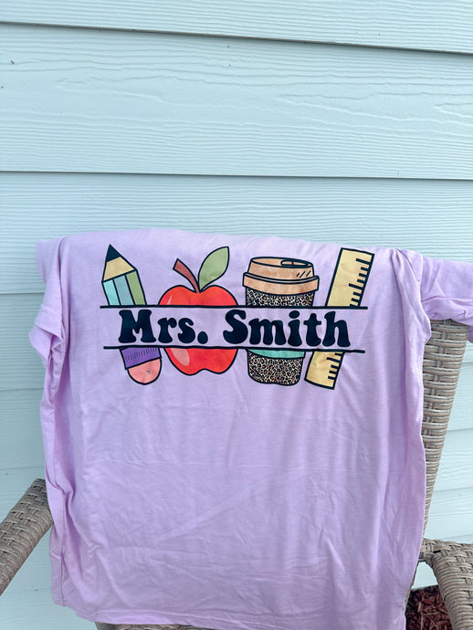 Custom teacher tee
