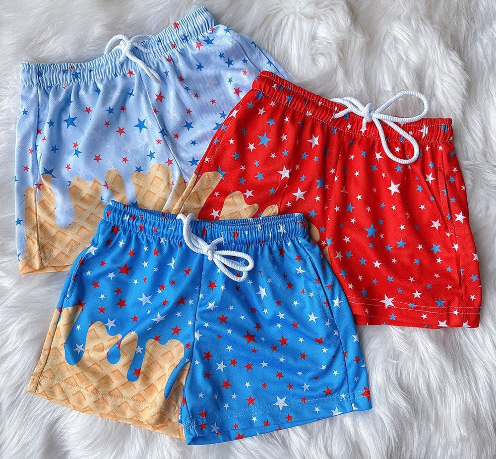 Boys Ice cream drip/ Star shorts (PRE-ORDER)