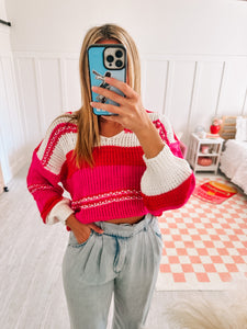 Pink Multi Sweater