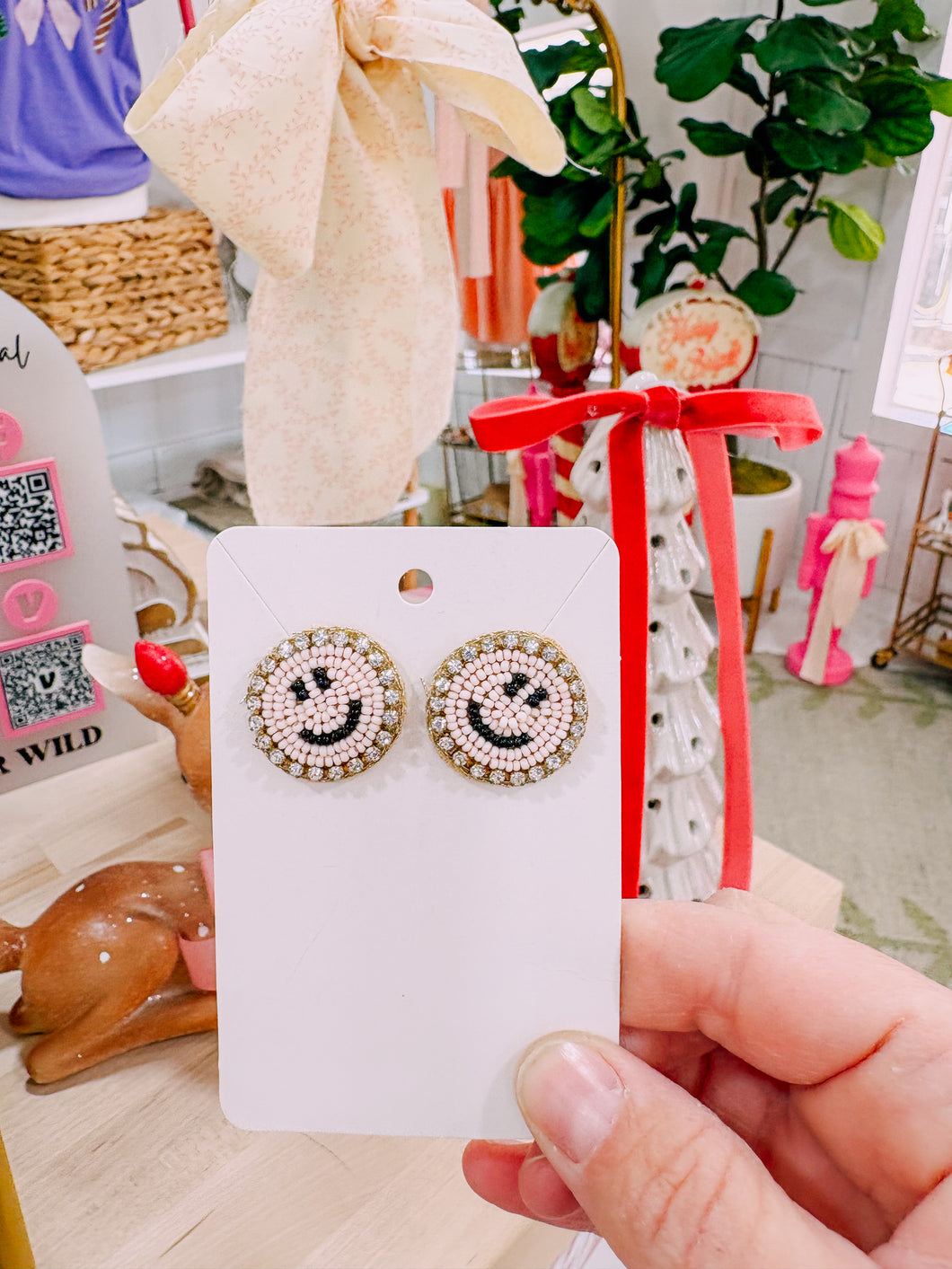 Smiley face earrings