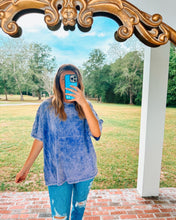 Load image into Gallery viewer, Blueberry Acid Wash Tee