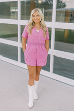 Load image into Gallery viewer, Pink Zip-up Romper
