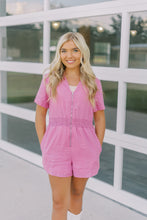 Load image into Gallery viewer, Pink Zip-up Romper