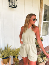 Load image into Gallery viewer, Sage Ribbed Romper