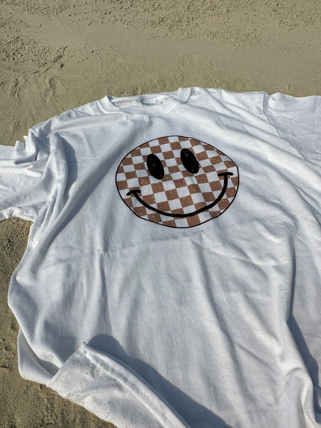 Checkered Smiley Tee