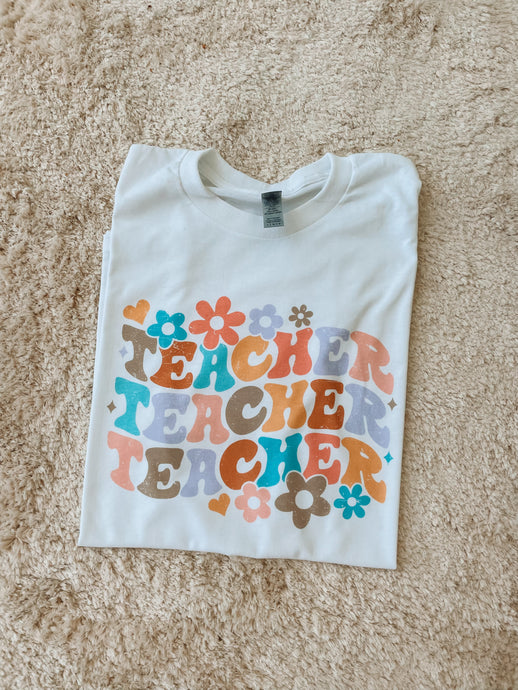 Floral Teach Tee